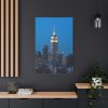 Empire State Building and Skyscrapers With Lights Standard Canvas