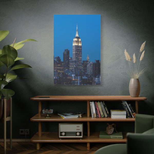 Empire State Building and Skyscrapers With Lights Standard Canvas