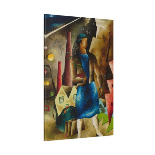 91655-140.jpg The Eviction by Eldzier Cortor Standard Canvas