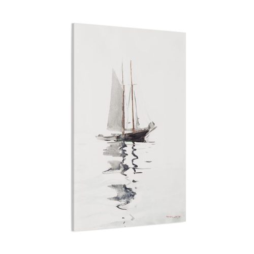 91655-145.jpg Two–Masted Schooner With Dory by Winslow Homer Standard Canvas