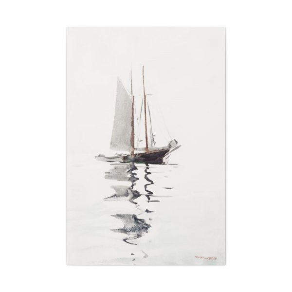 91655-146.jpg Two–Masted Schooner With Dory by Winslow Homer Standard Canvas