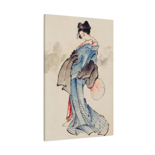 Woman Wearing Kimono by Katsushika Hokusai Standard Canvas