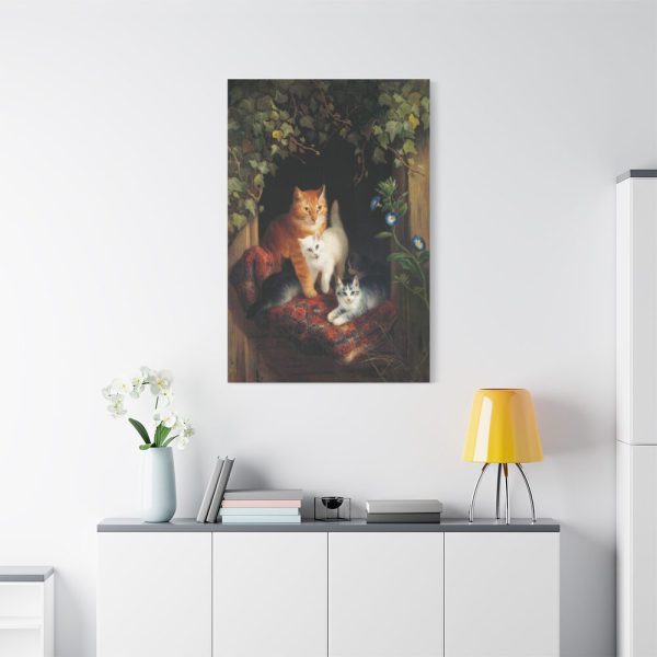 91655-177.jpg Cat with Kittens by Henriëtte Ronner Standard Canvas