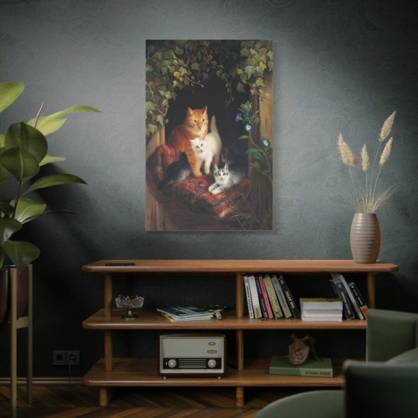 91655-179.jpg Cat with Kittens by Henriëtte Ronner Standard Canvas