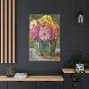 91655-23.jpg Still Life with Zinnias in a Green Jar by Floris Verster Standard Canvas