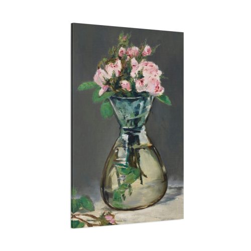 91655-30.jpg Moss Roses in a Vase by Edouard Manet Standard Canvas