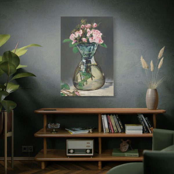 91655-34.jpg Moss Roses in a Vase by Edouard Manet Standard Canvas