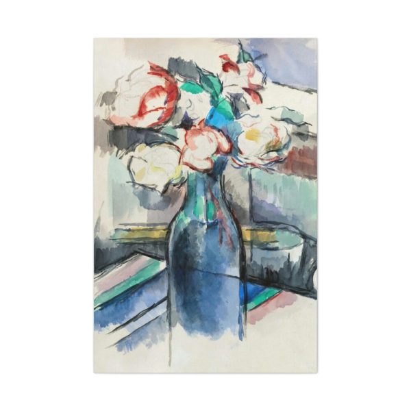 91655-6.jpg Roses in a Bottle by Paul Cézanne Standard Canvas