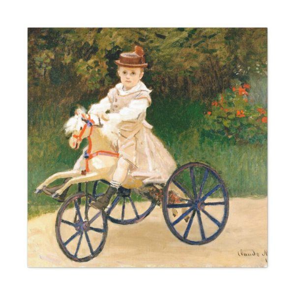 91663-101.jpg Jean Monet on His Hobby Horse by Claude Monet Standard Canvas