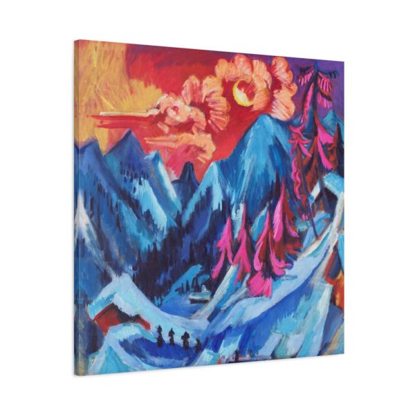 91663-135.jpg Winter Landscape in Moonlight Standard Canvas