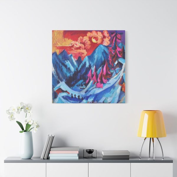 91663-137.jpg Winter Landscape in Moonlight Standard Canvas