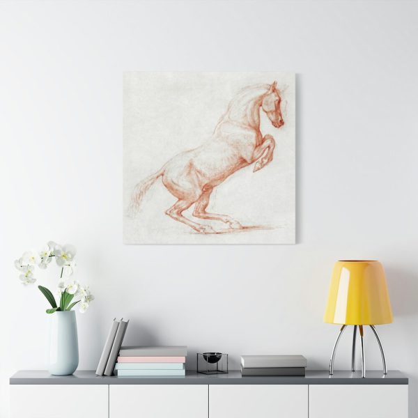 91663-2.jpg A Prancing Horse, Facing Right by George Stubbs Standard Canvas