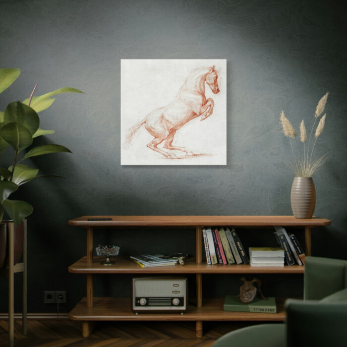 A Prancing Horse, Facing Right by George Stubbs Standard Canvas - Image 5