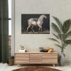 92408-10.jpg Saddled Gray Horse Walking by Jacques-Laurent Agasse Poster