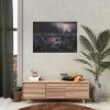 Lighting Strikes on a Stormy Night Over Bangkok's Skyline Poster