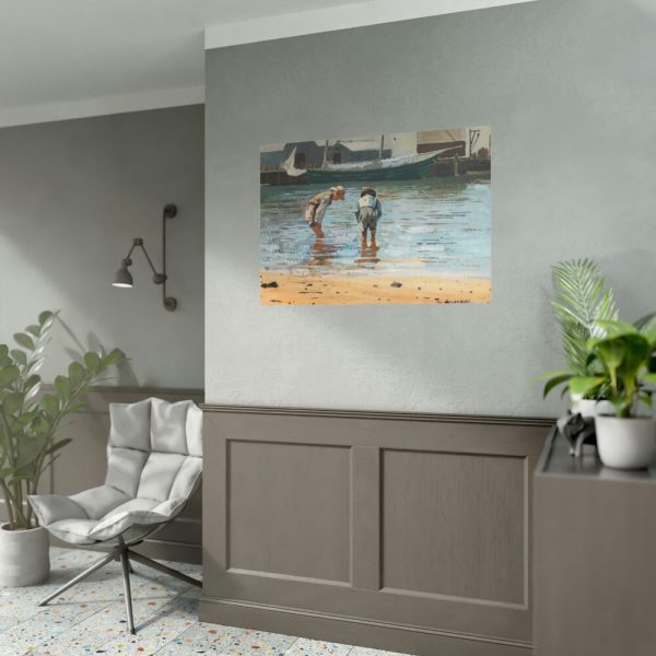 92408-68.jpg Boys Wading by Winslow Homer Poster