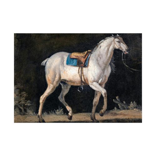 92408-9.jpg Saddled Gray Horse Walking by Jacques-Laurent Agasse Poster