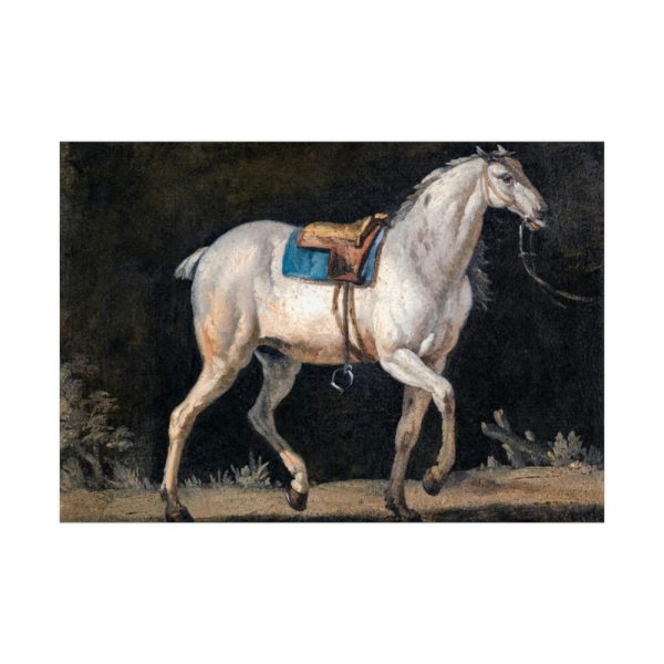 92408-9.jpg Saddled Gray Horse Walking by Jacques-Laurent Agasse Poster