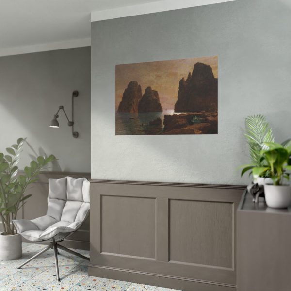 92408-98.jpg Isle of Capri, The Faraglioni by William Stanley Haseltine Poster
