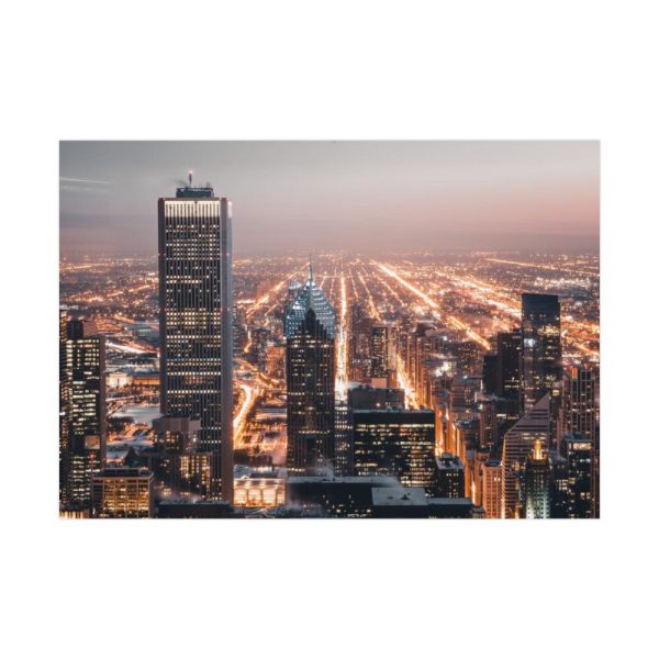 92409-144.jpg Gray High-Rise Building at Night Poster