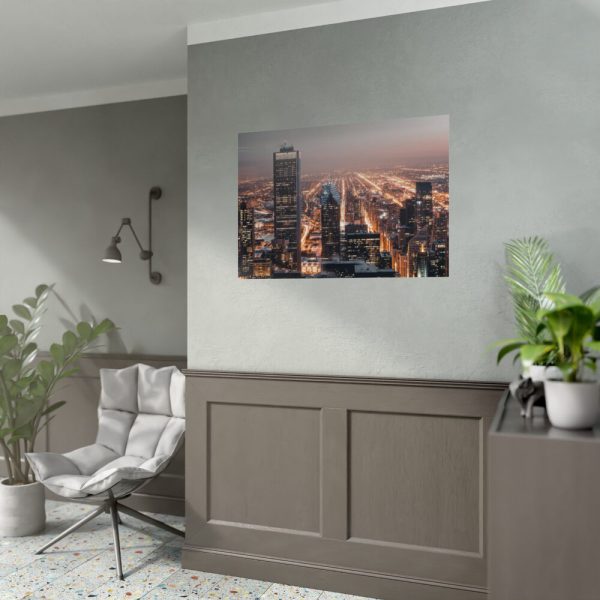 92409-146.jpg Gray High-Rise Building at Night Poster