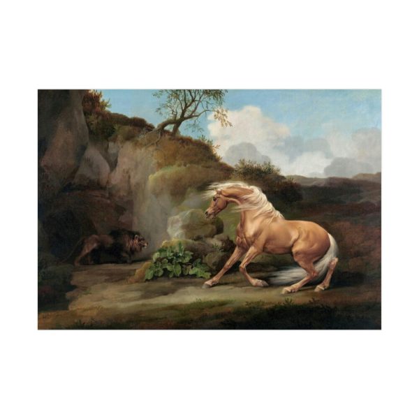 92409-21.jpg Horse Frightened by a Lion by George Stubbs Poster