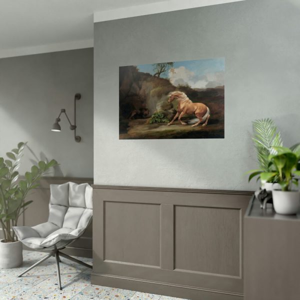 92409-23.jpg Horse Frightened by a Lion by George Stubbs Poster