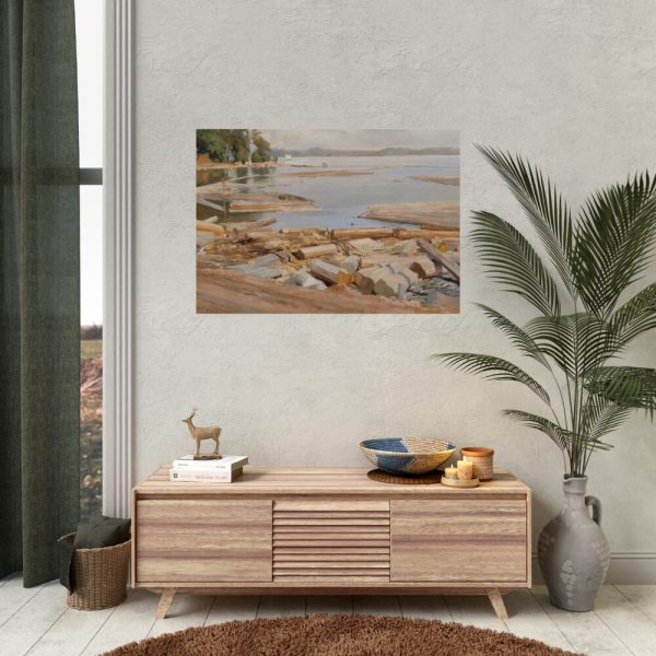 92409-238.jpg Log Raft by Albert Edelfelt Poster