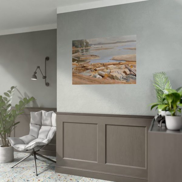 92409-239.jpg Log Raft by Albert Edelfelt Poster