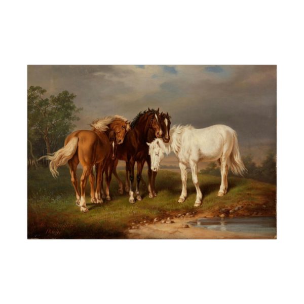 92409-3.jpg Horses after Carl Wahlbom by Magnus Von Wright Poster