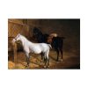92409-39.jpg A Grey Pony and a Black Charger by Jacques-Laurent Agasse Poster