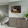 92409-41.jpg A Grey Pony and a Black Charger by Jacques-Laurent Agasse Poster