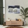 Polar Bears Walking Together Poster