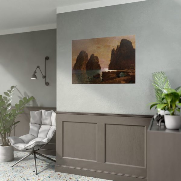 92409-98.jpg Isle of Capri, The Faraglioni by William Stanley Haseltine Poster
