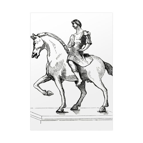 Man on a Horse by Gazette Des Beaux-Arts Poster