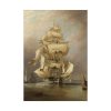 92410-114.jpg H.M.S. Asia Taking in Her Sails by Richard B. B. Poster