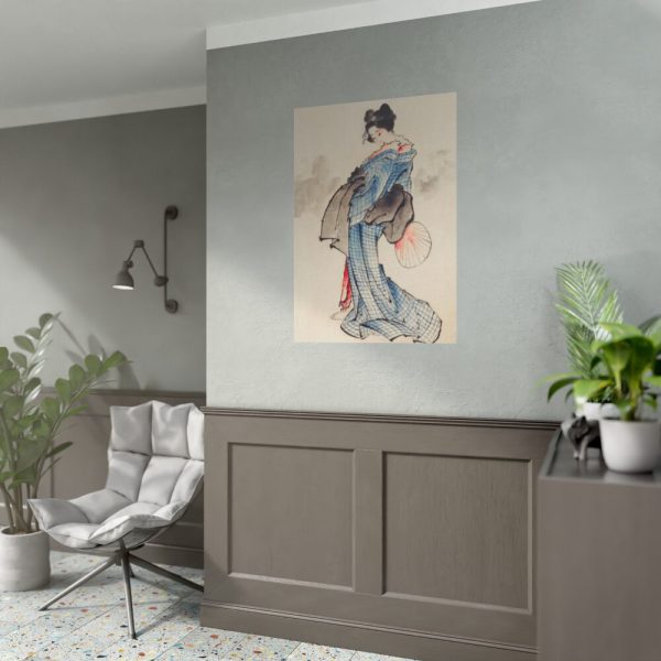 92410-119.jpg Woman Wearing Kimono by Katsushika Hokusai Poster