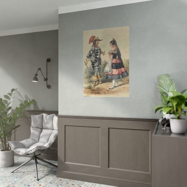 Cavalier and Maid in Spanish Costume Poster