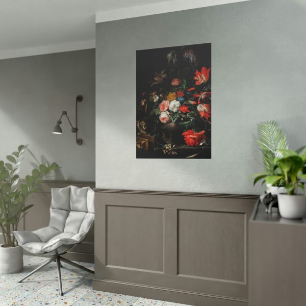 The Overturned Bouquet by Abraham Mignon Poster