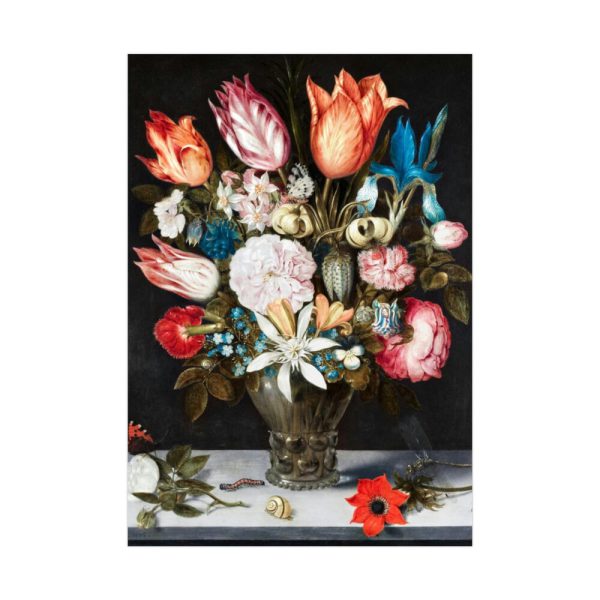Flowers in a Glass by Ambrosius Bosschaert Poster