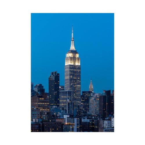 92410-90.jpg Empire State Building and Skyscrapers With Lights Poster