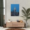 92410-91.jpg Empire State Building and Skyscrapers With Lights Poster
