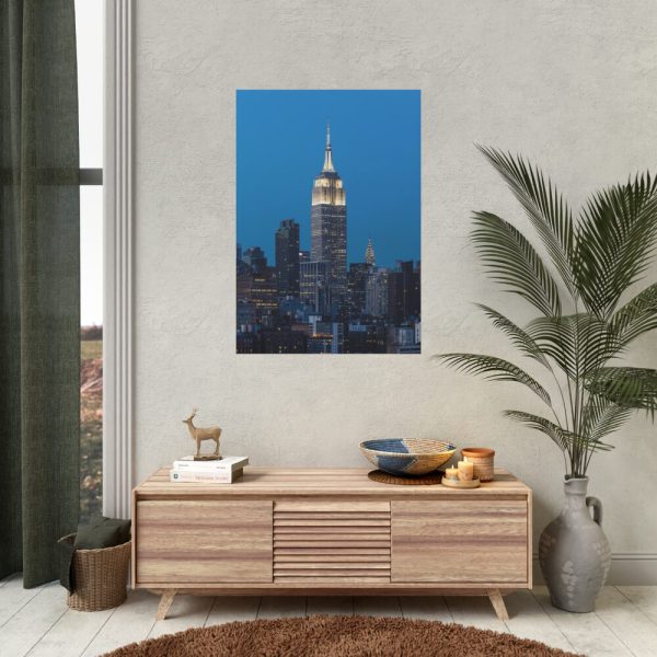 92410-91.jpg Empire State Building and Skyscrapers With Lights Poster
