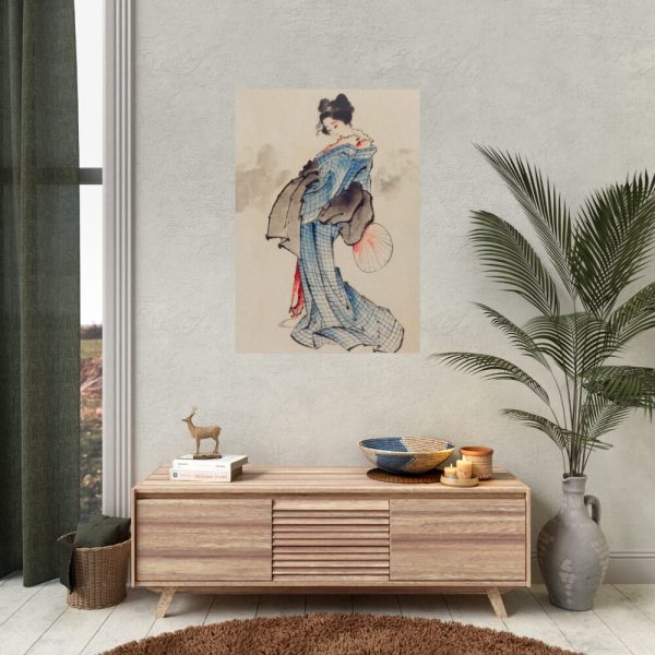 92411-118.jpg Woman Wearing Kimono by Katsushika Hokusai Poster