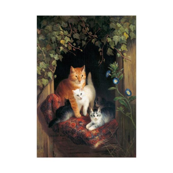 92411-126.jpg Cat with Kittens by Henriëtte Ronner Poster