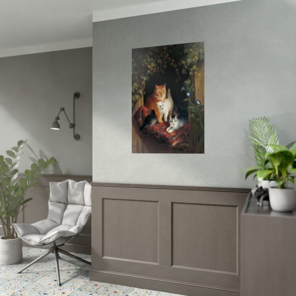 92411-128.jpg Cat with Kittens by Henriëtte Ronner Poster