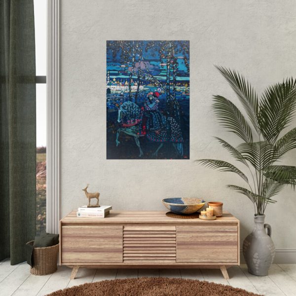 Riding couple by Wassily Kandinsky Poster