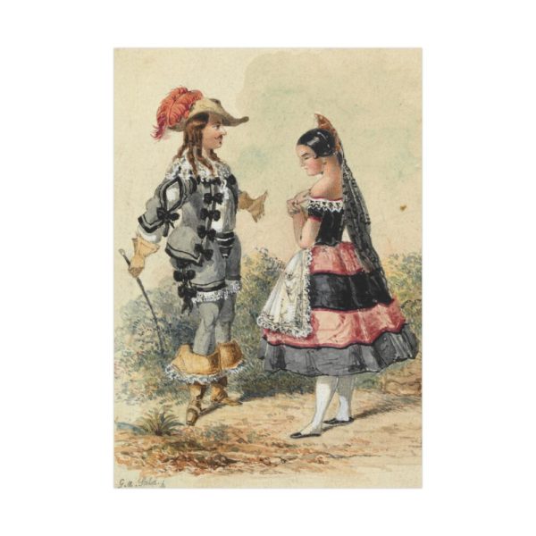 Cavalier and Maid in Spanish Costume Poster