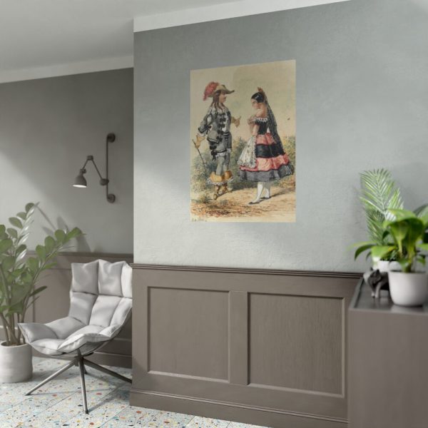 Cavalier and Maid in Spanish Costume Poster
