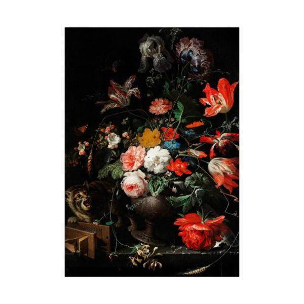 The Overturned Bouquet by Abraham Mignon Poster